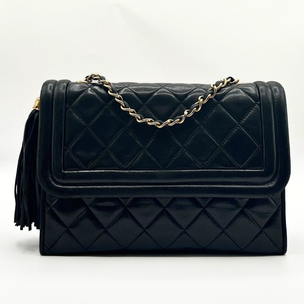 •SOLD•Chanel Vintage Quilted Tassel Flap Bag